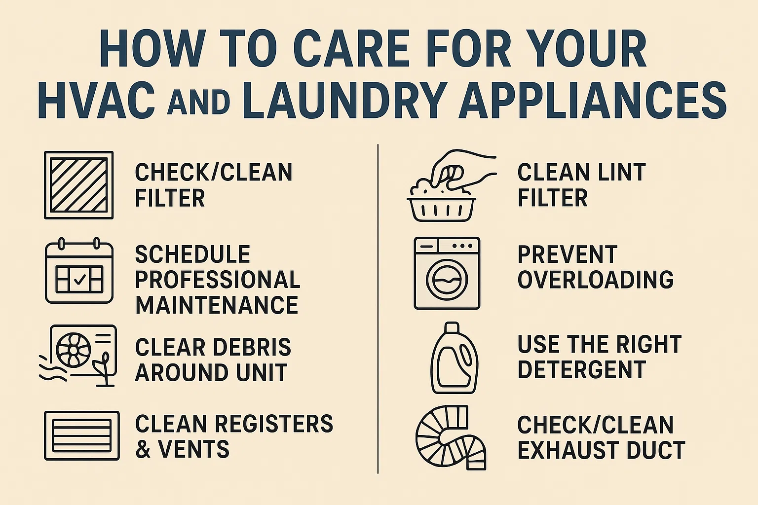 Appliance Care Tips infographic