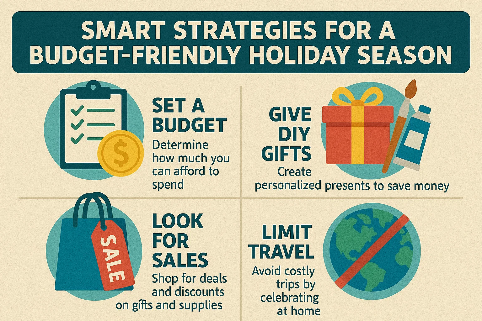 Budget Holiday Strategies infographic