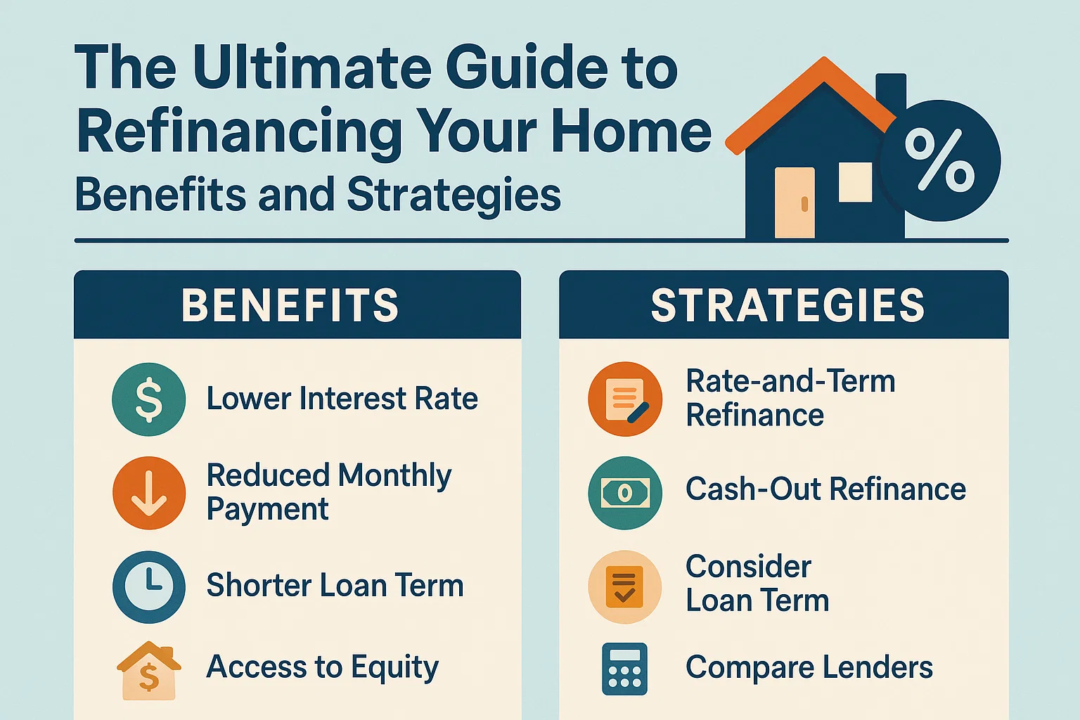Refinancing Home Strategies infographic