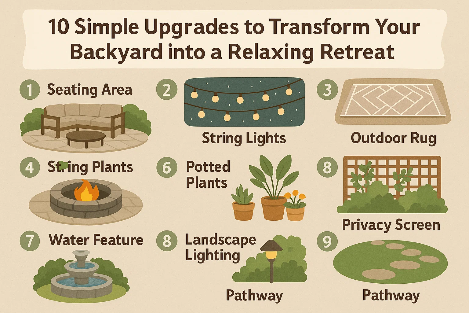 Backyard Retreat Upgrades infographic