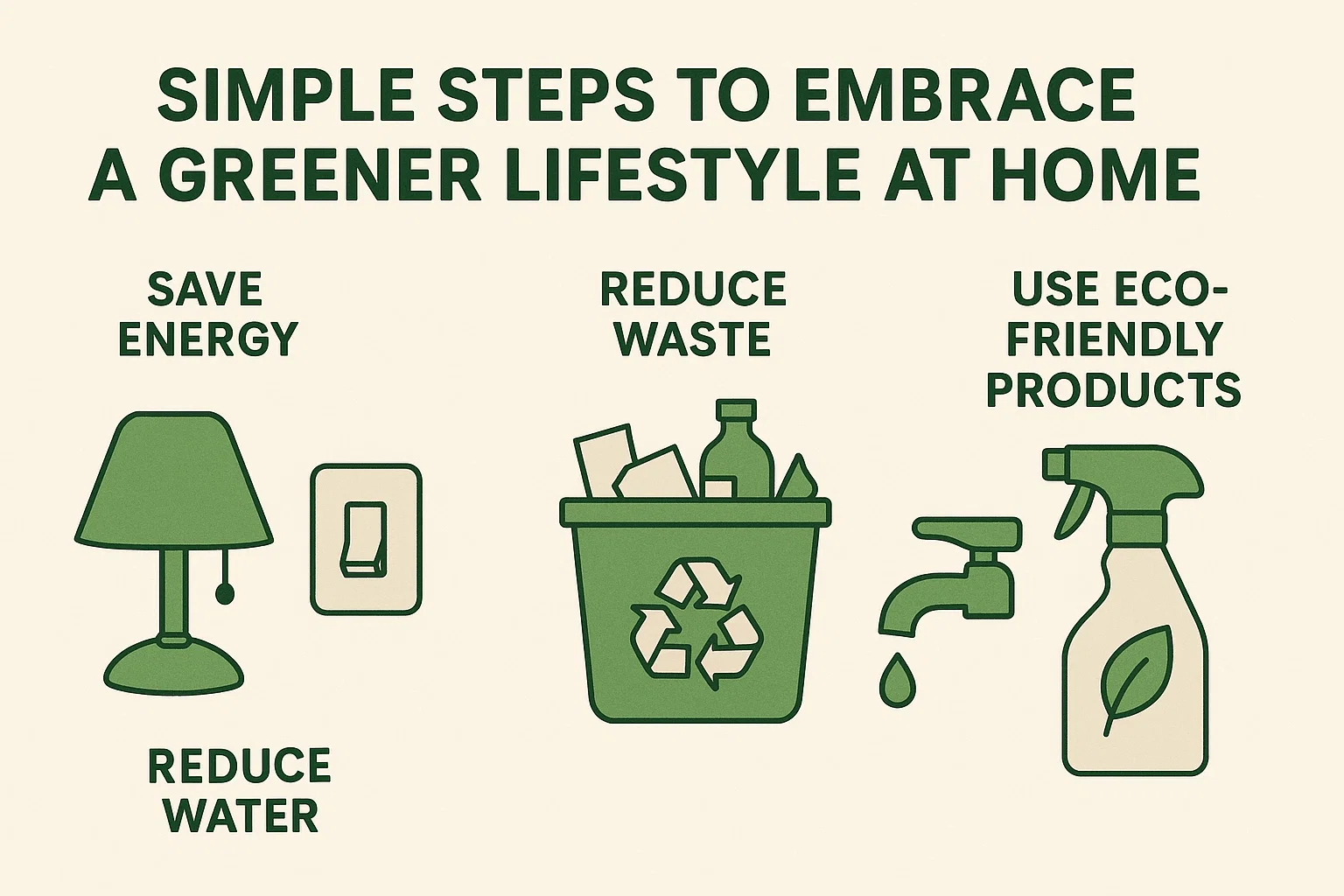 Greener Lifestyle Tips infographic