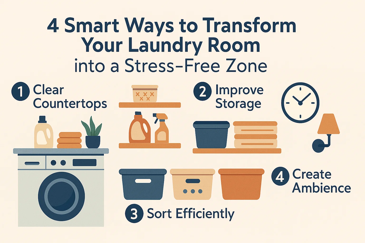 Stress-Free Laundry Zone infographic