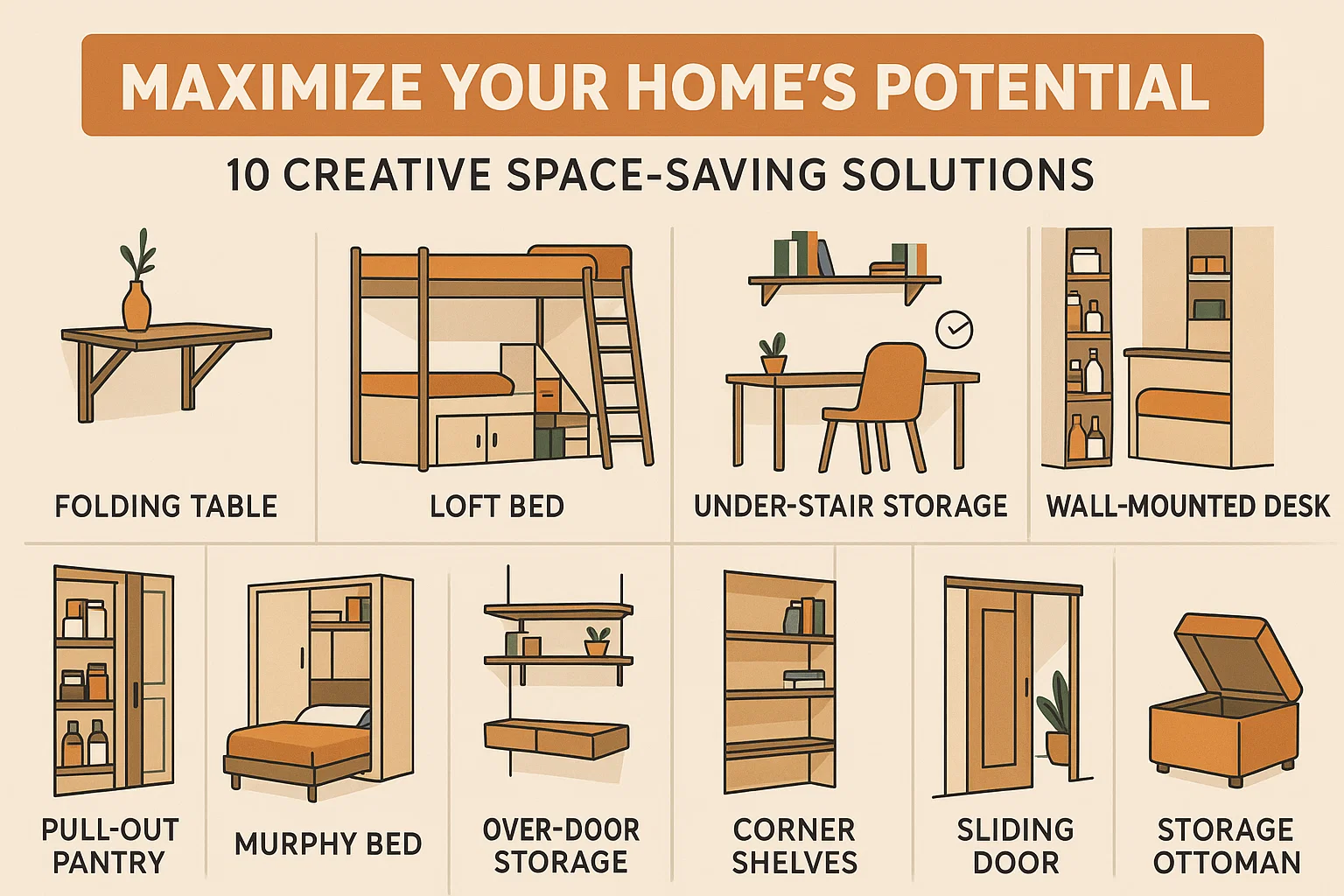 Creative Space-Saving Solutions infographic