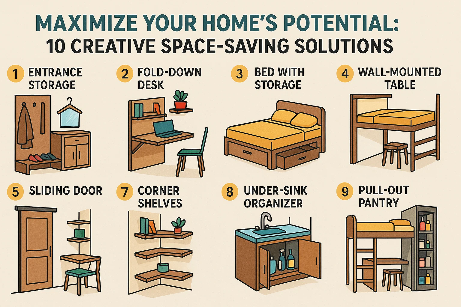 Creative Space-Saving Solutions infographic