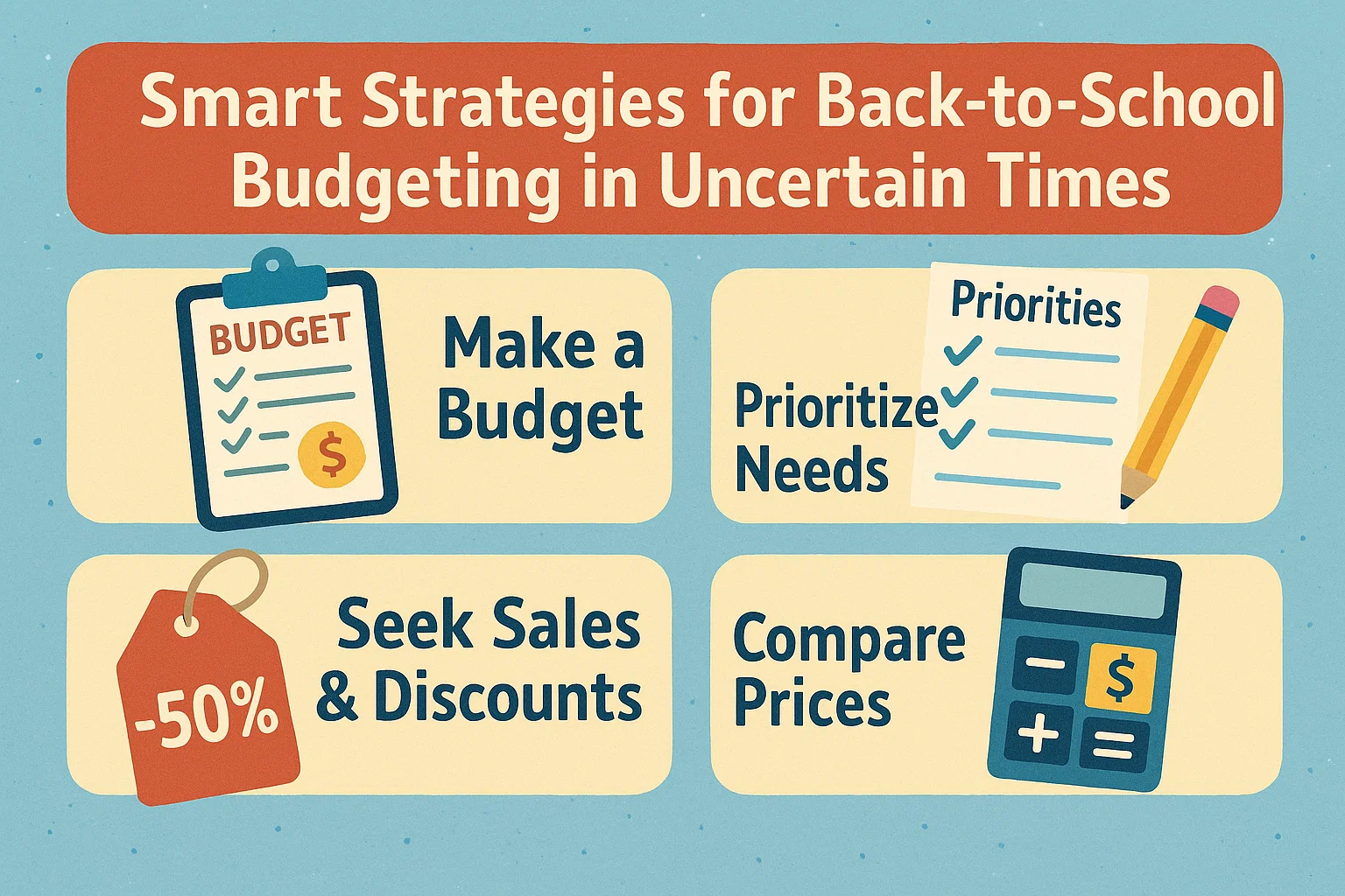 Back-to-School Budget Tips infographic