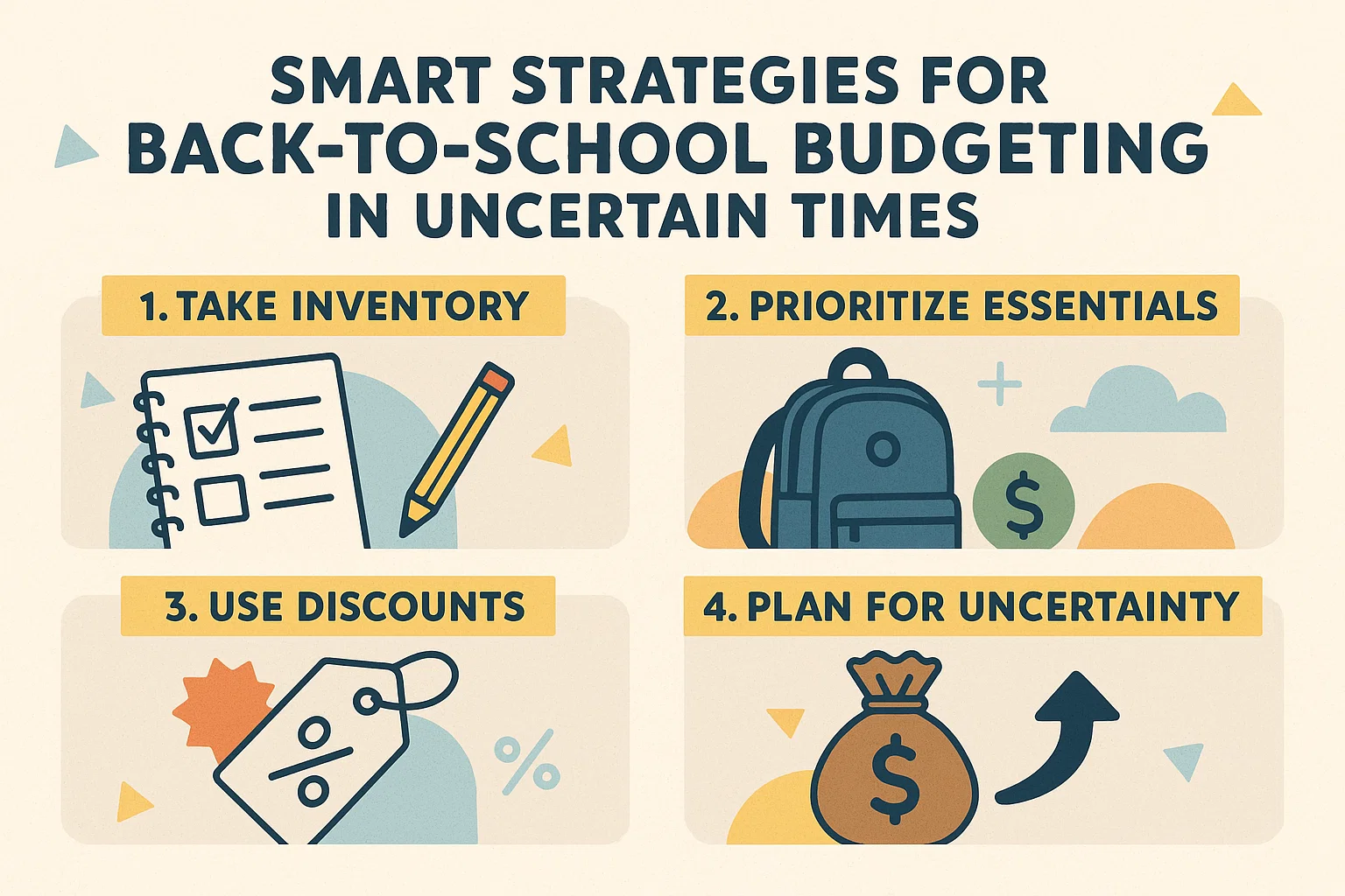 Back-to-School Budget Tips infographic