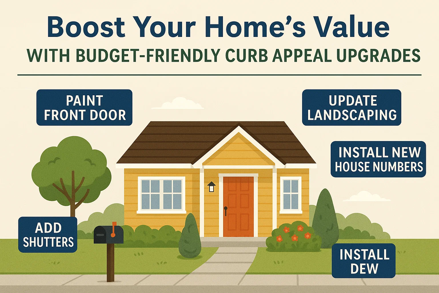 Budget Curb Appeal Tips infographic