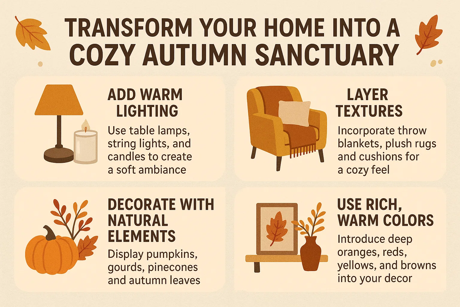 Autumn Home Sanctuary infographic