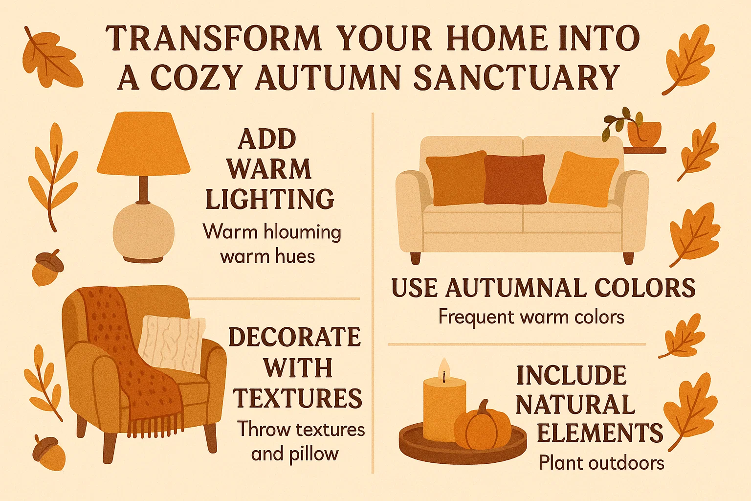 Autumn Home Sanctuary infographic