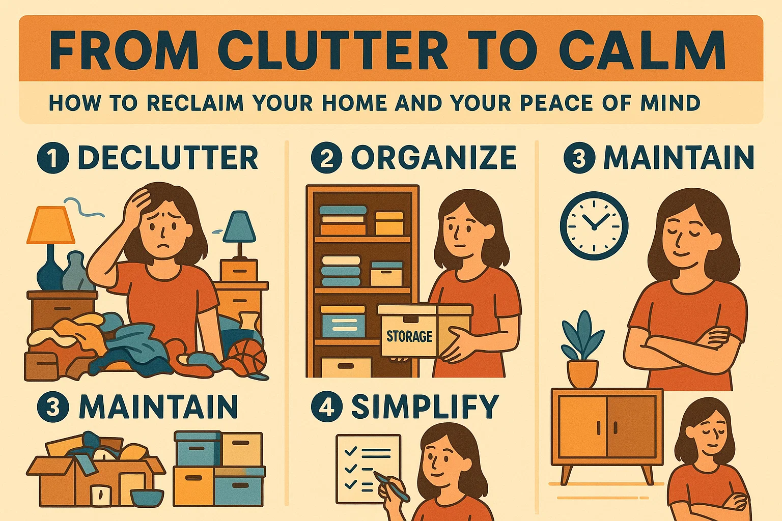 Calm Home Tips infographic