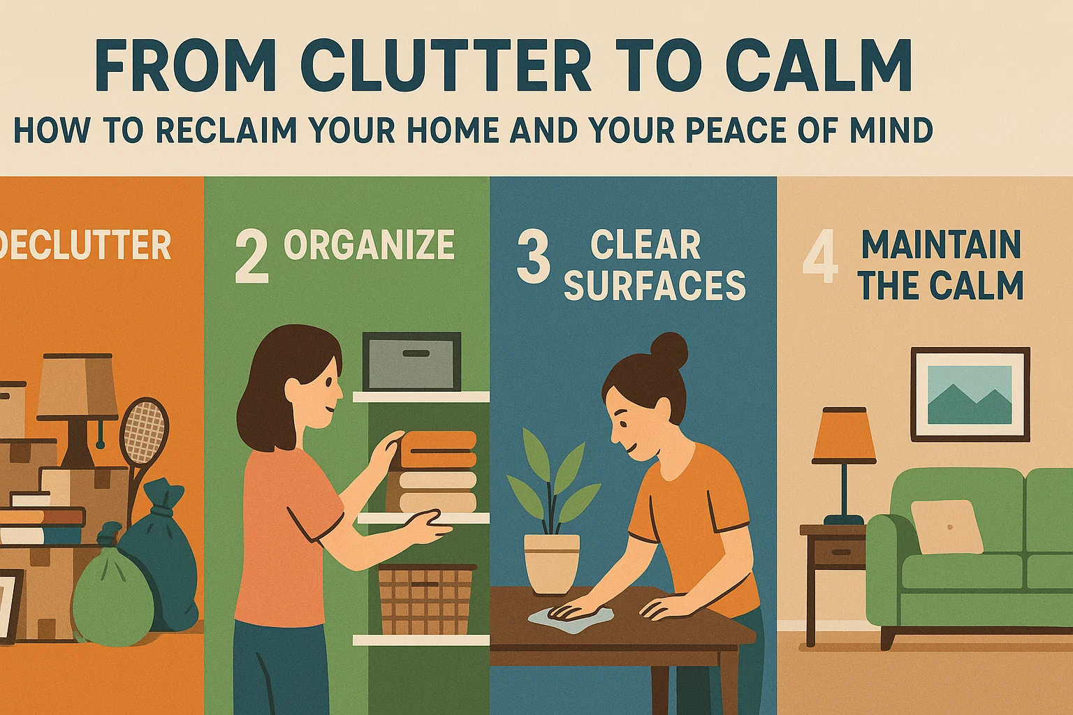 Calm Home Tips infographic