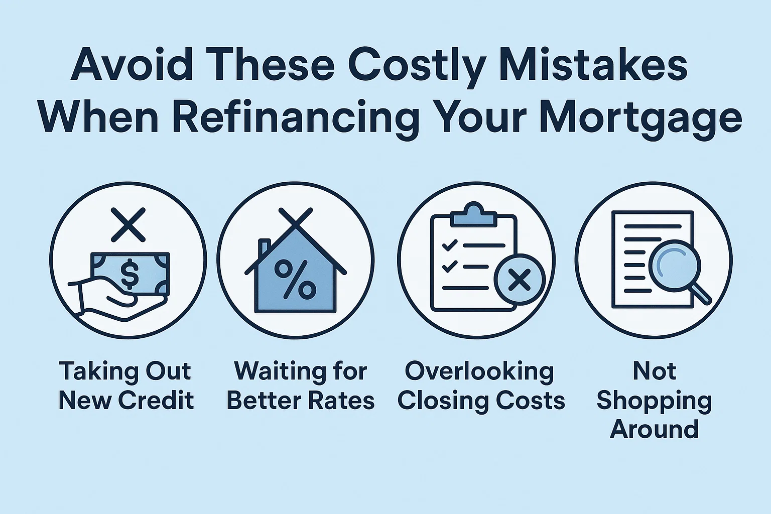 Refinancing Mistakes Guide infographic