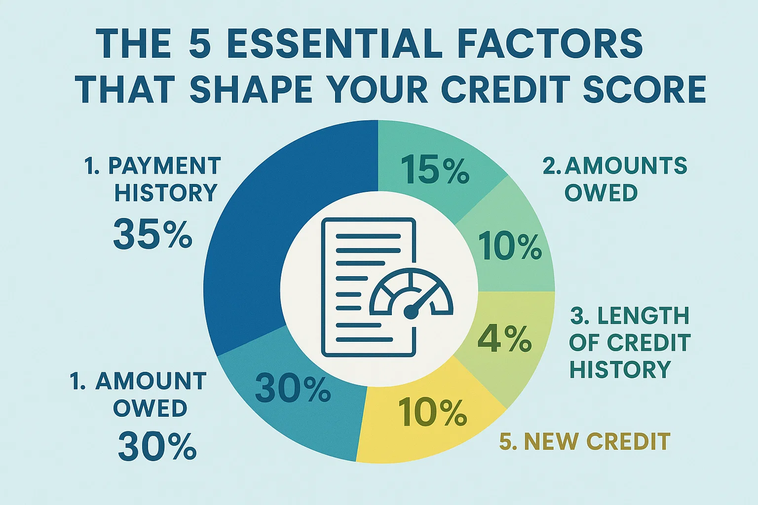 Credit Score Factors infographic