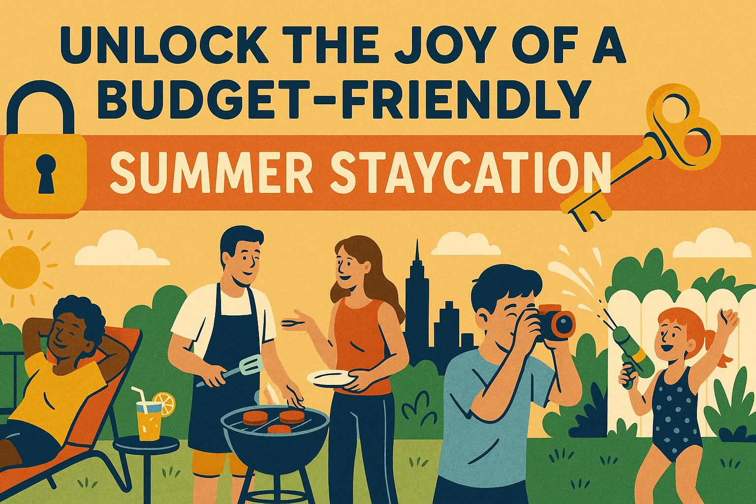 Affordable Summer Staycation infographic