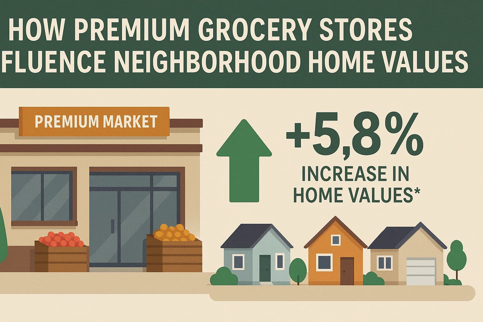 Grocery Stores and Home Values infographic