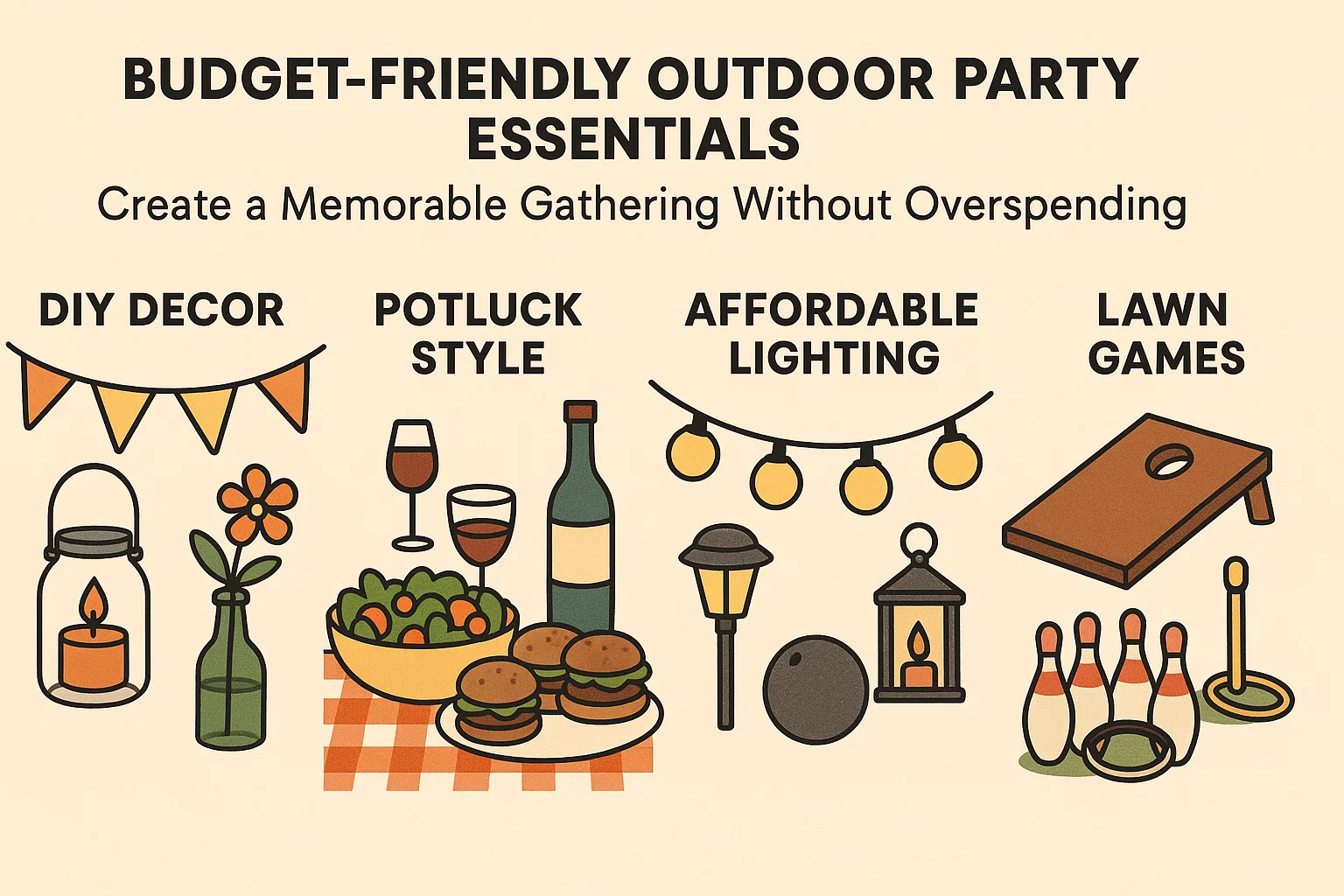 Affordable Outdoor Party Tips infographic