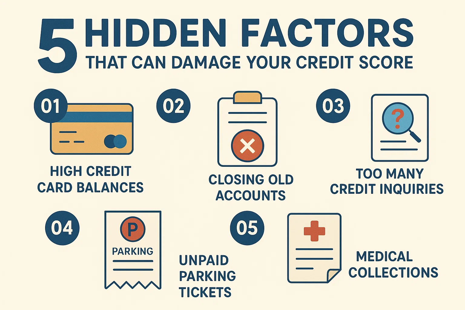 Credit Score Pitfalls infographic