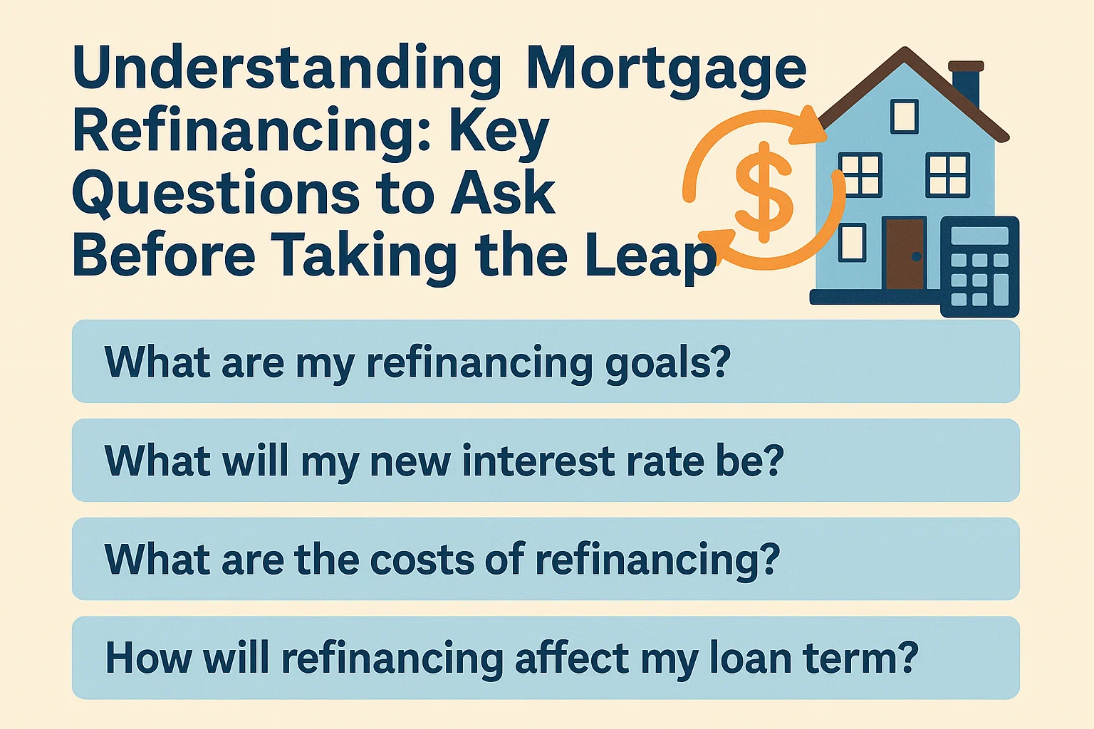 Mortgage Refinancing Questions infographic