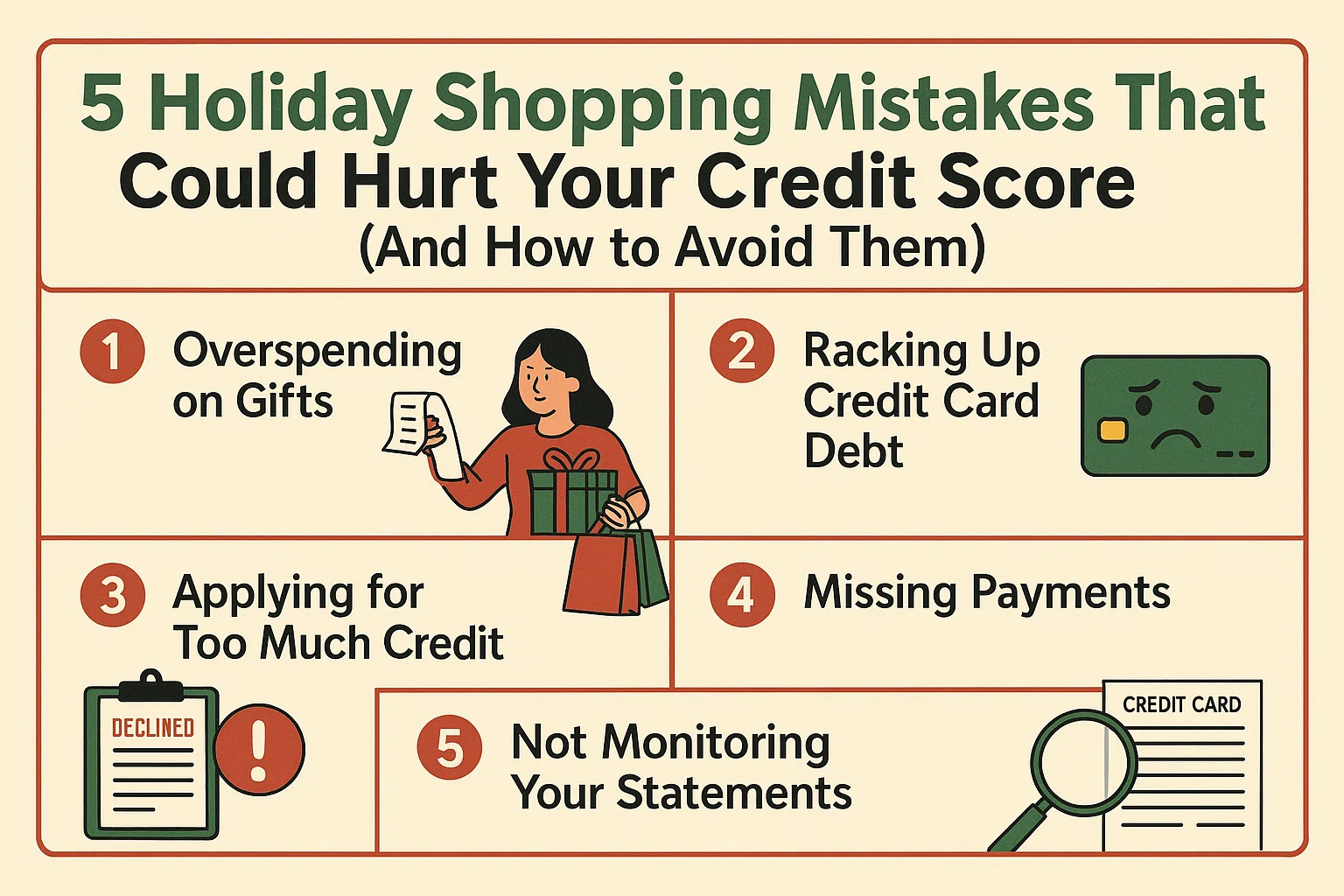 Holiday Shopping Pitfalls infographic