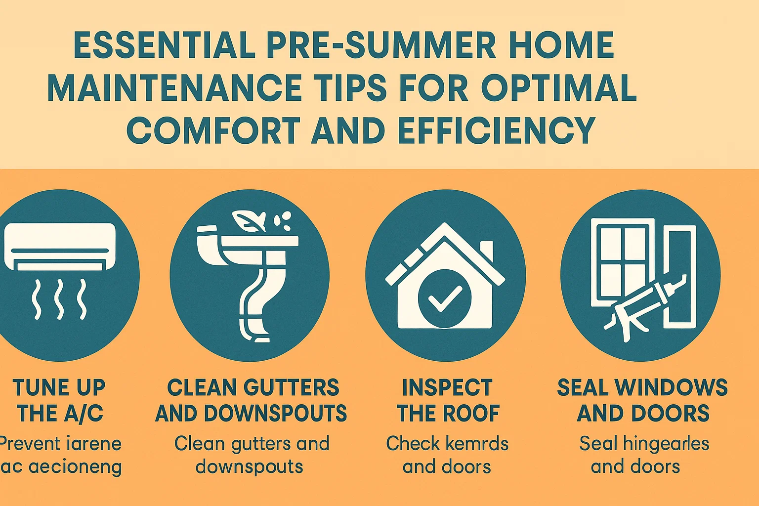 Pre-Summer Home Tips infographic