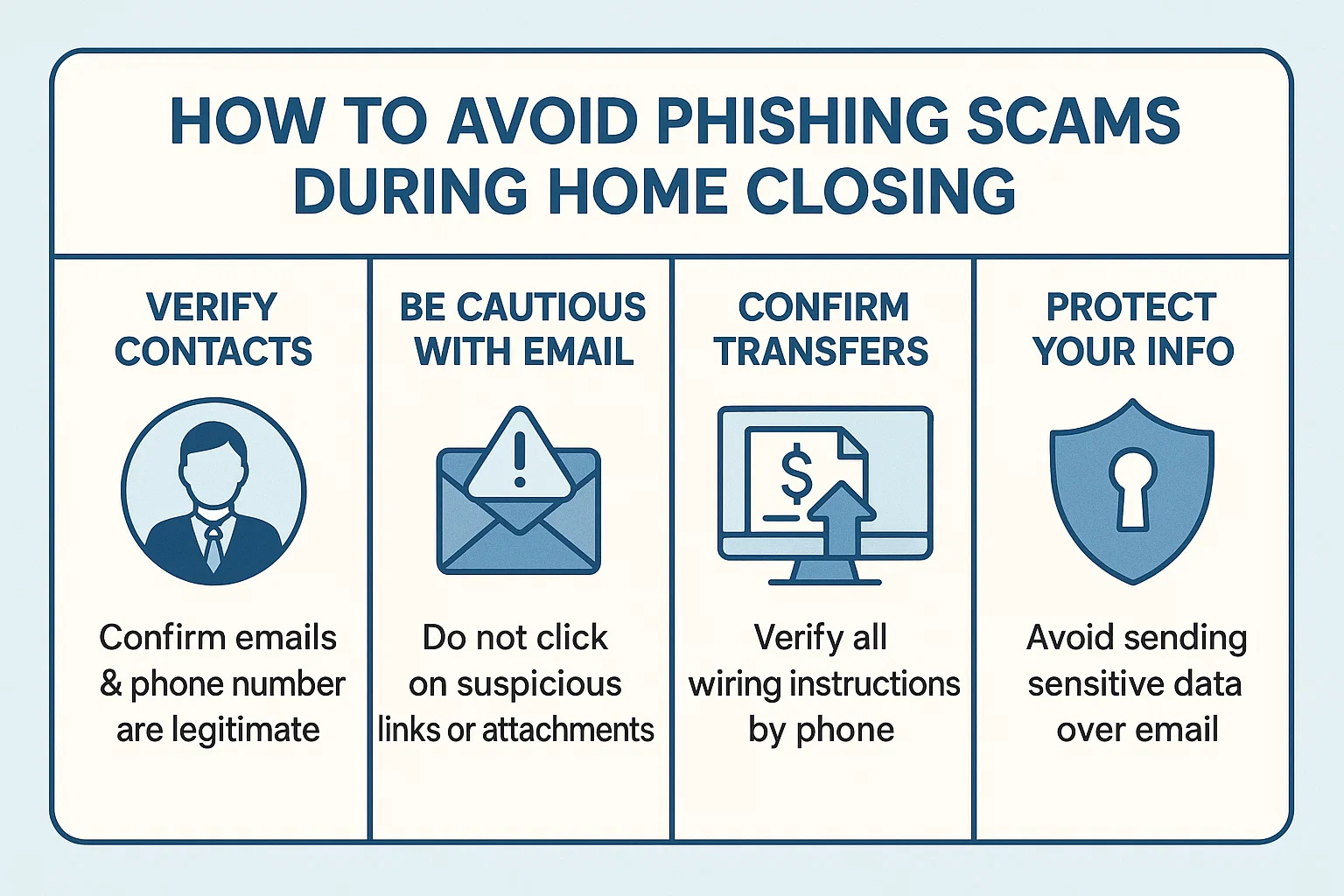 Avoid Phishing Scams infographic