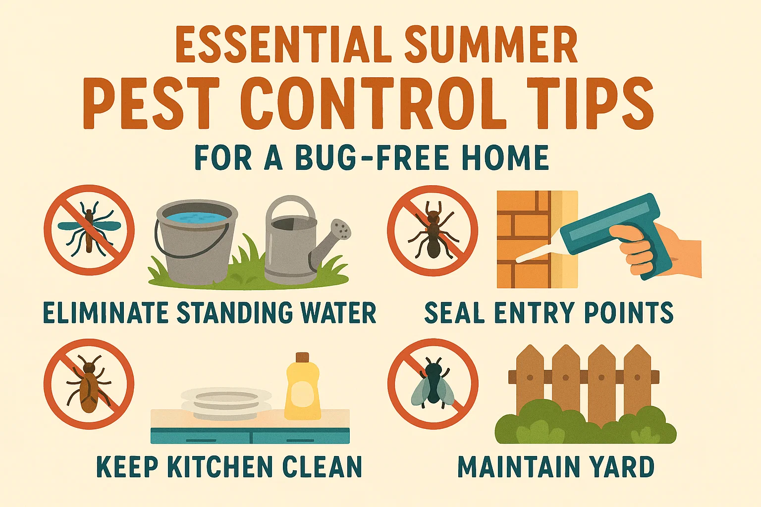 Bug-Free Home Tips infographic