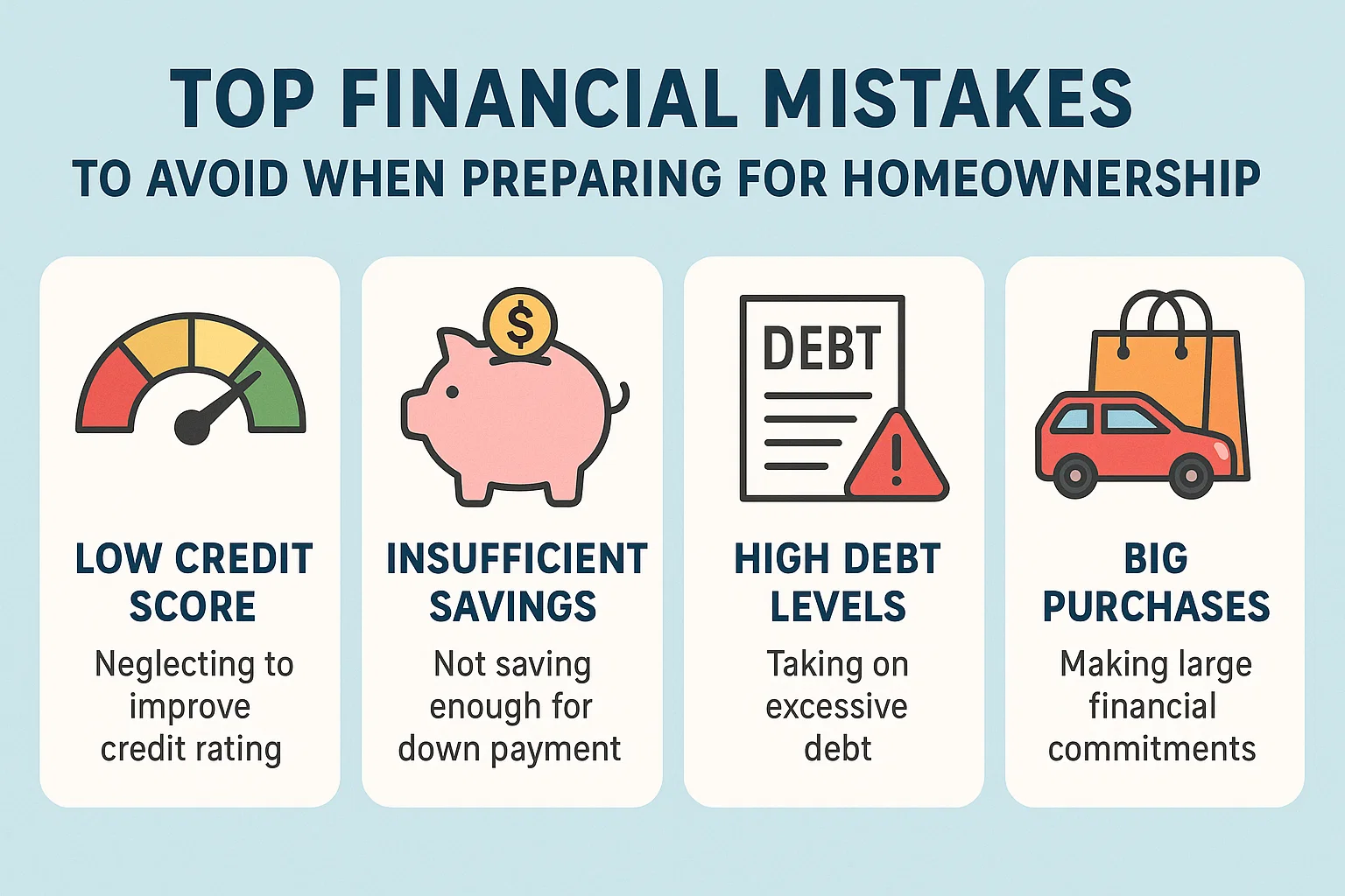 Homeownership Financial Pitfalls infographic