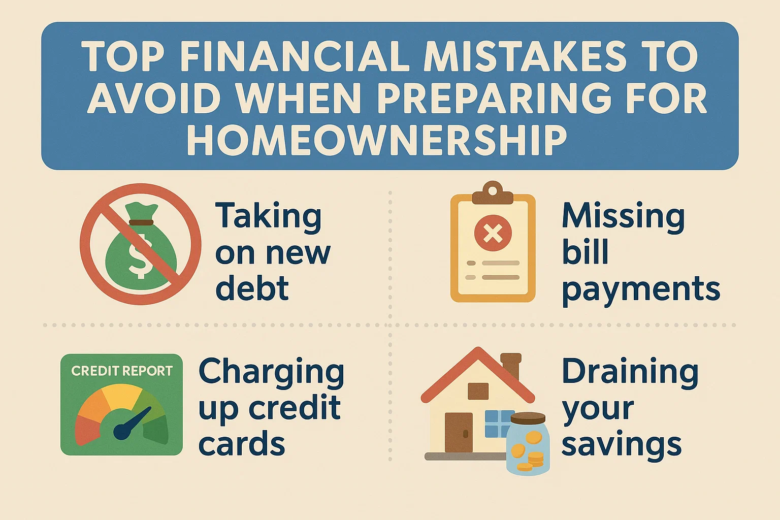 Homeownership Financial Pitfalls infographic