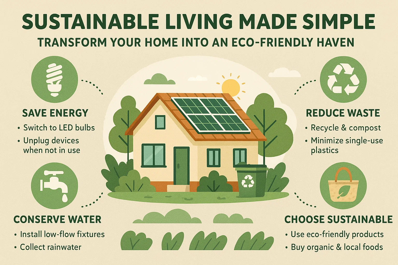 Eco-Friendly Home Guide infographic