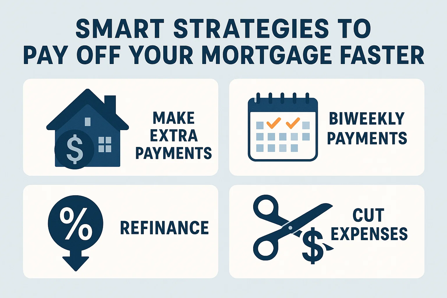 Mortgage Payoff Tips infographic