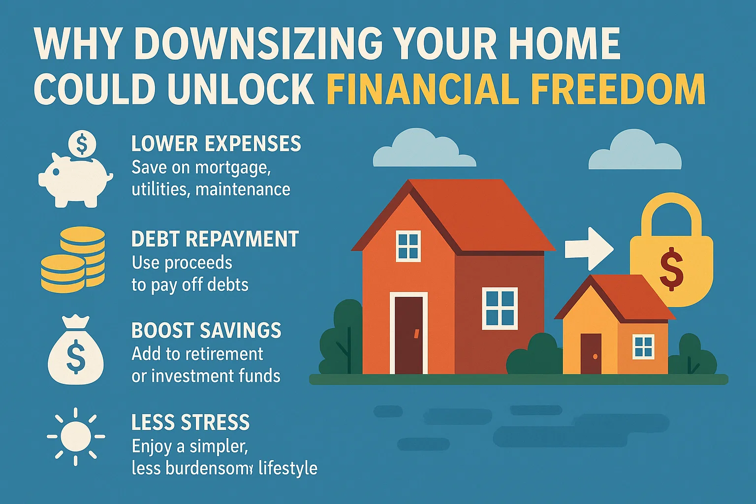 Downsize for Financial Freedom infographic