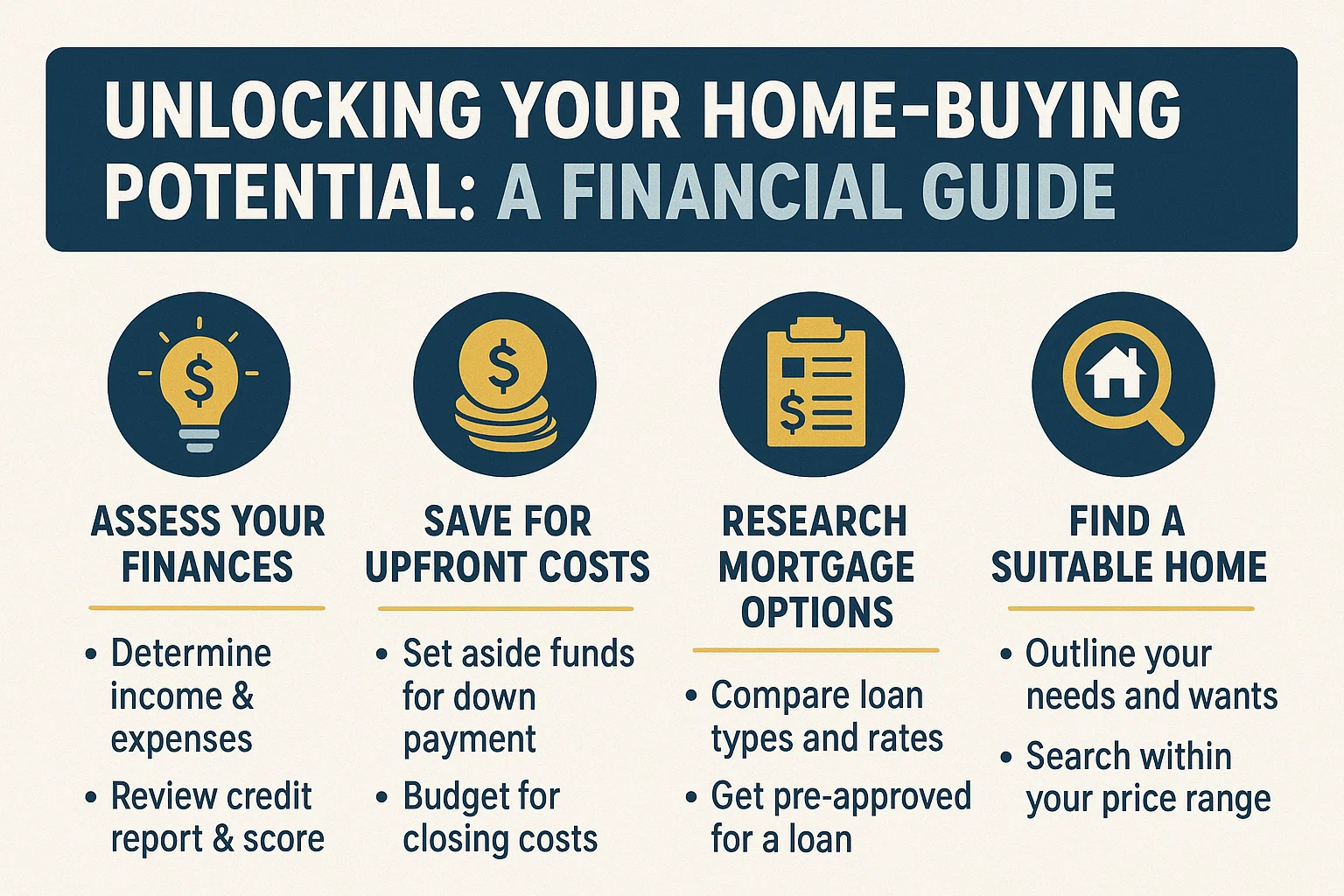 Home-Buying Financial Guide infographic