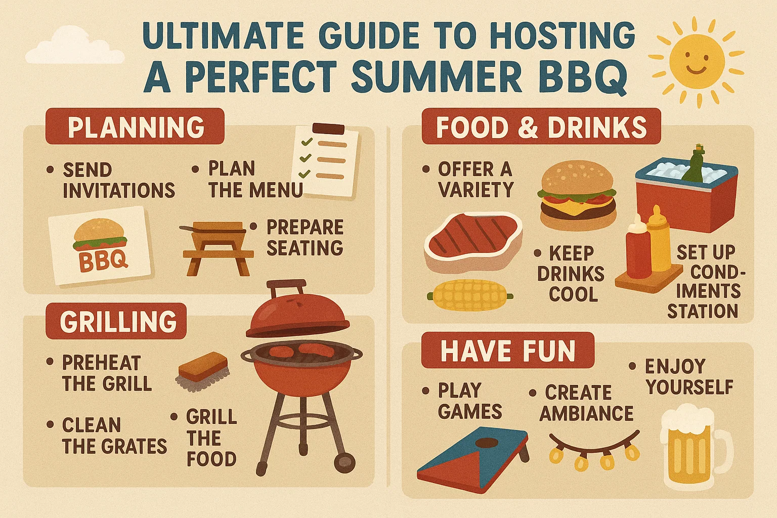 Summer BBQ Infographic infographic