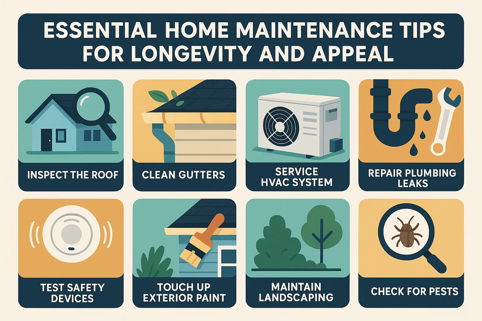 Home Maintenance Tips Guide infographic