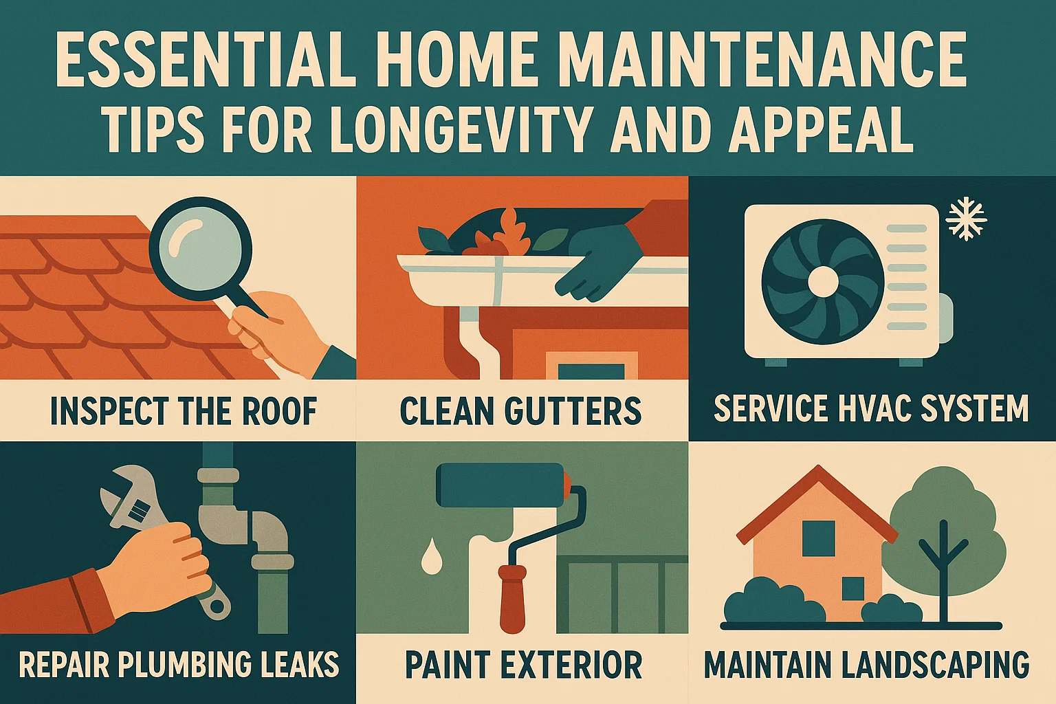 Home Maintenance Tips Guide infographic