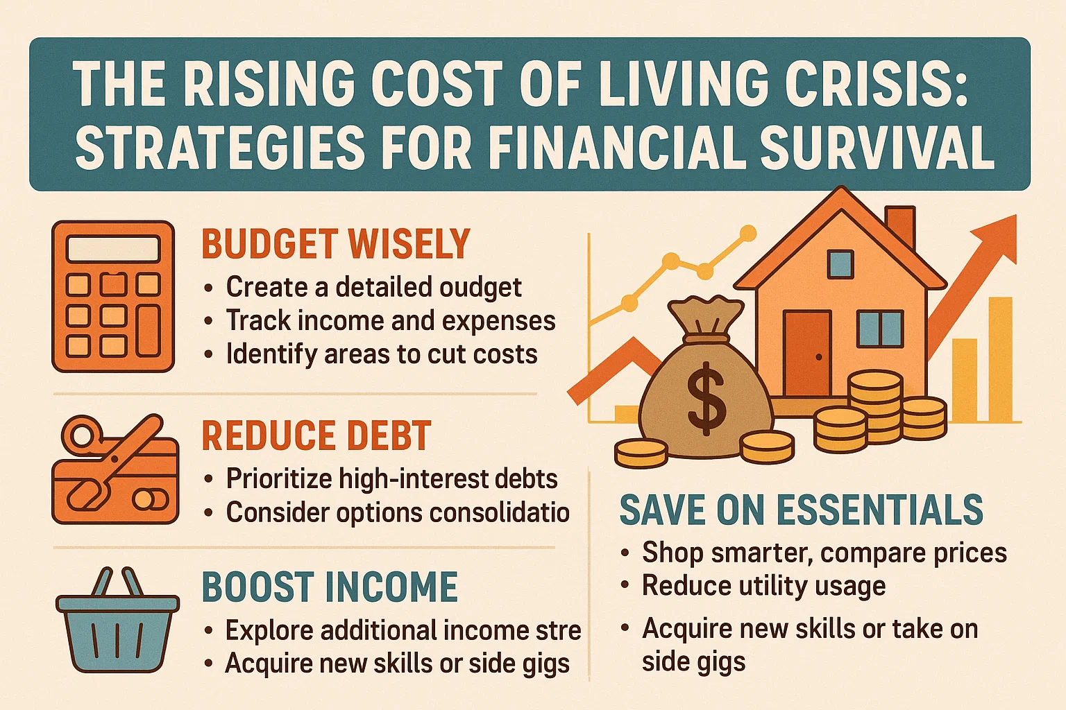 Financial Survival Strategies infographic