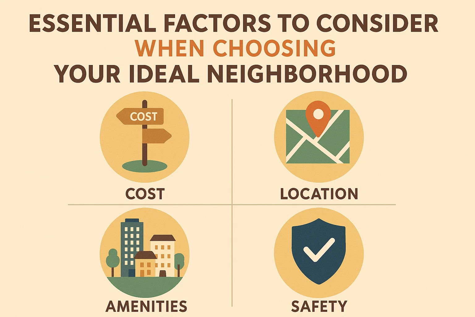 Ideal Neighborhood Guide infographic