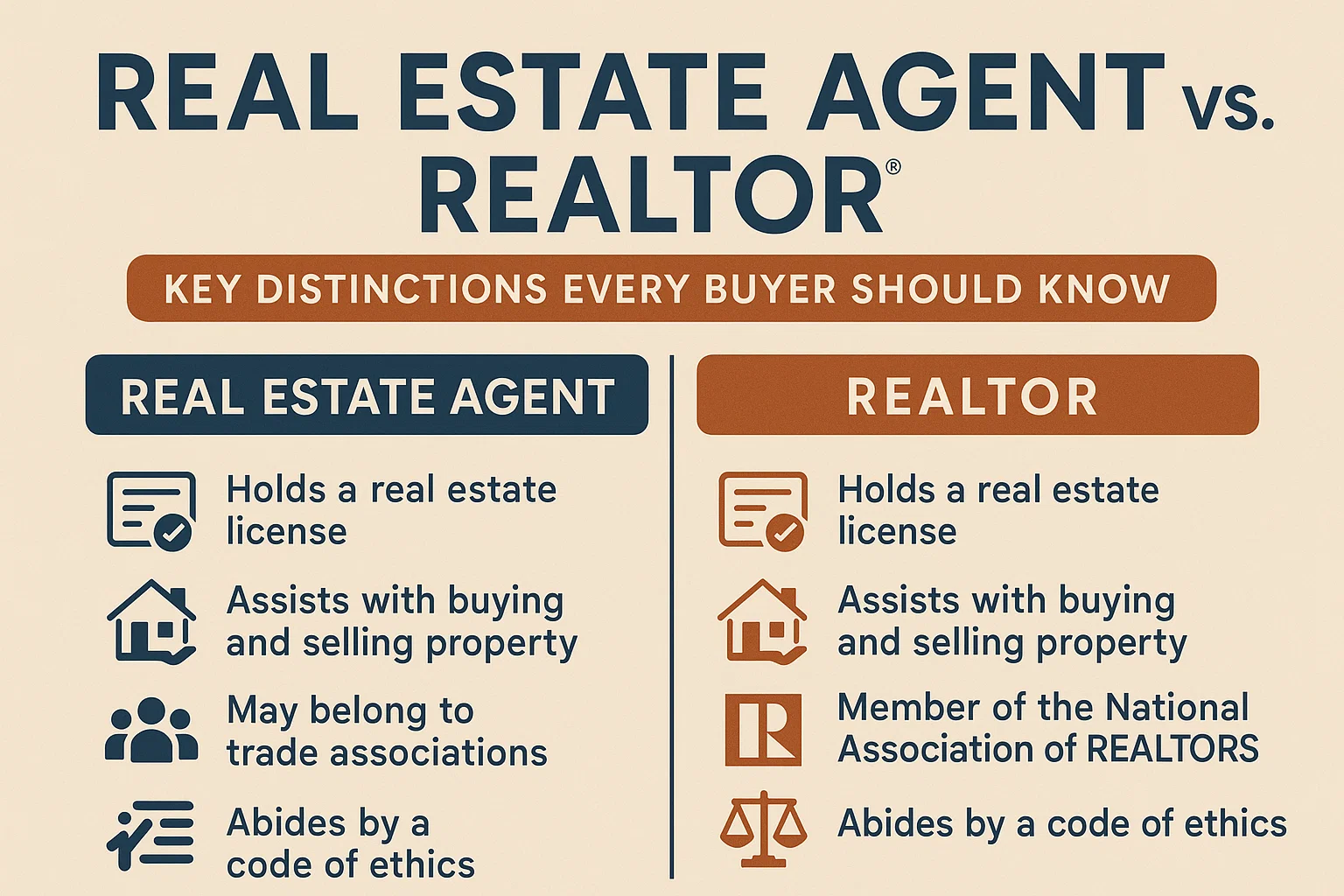 Real Estate Role Differences infographic