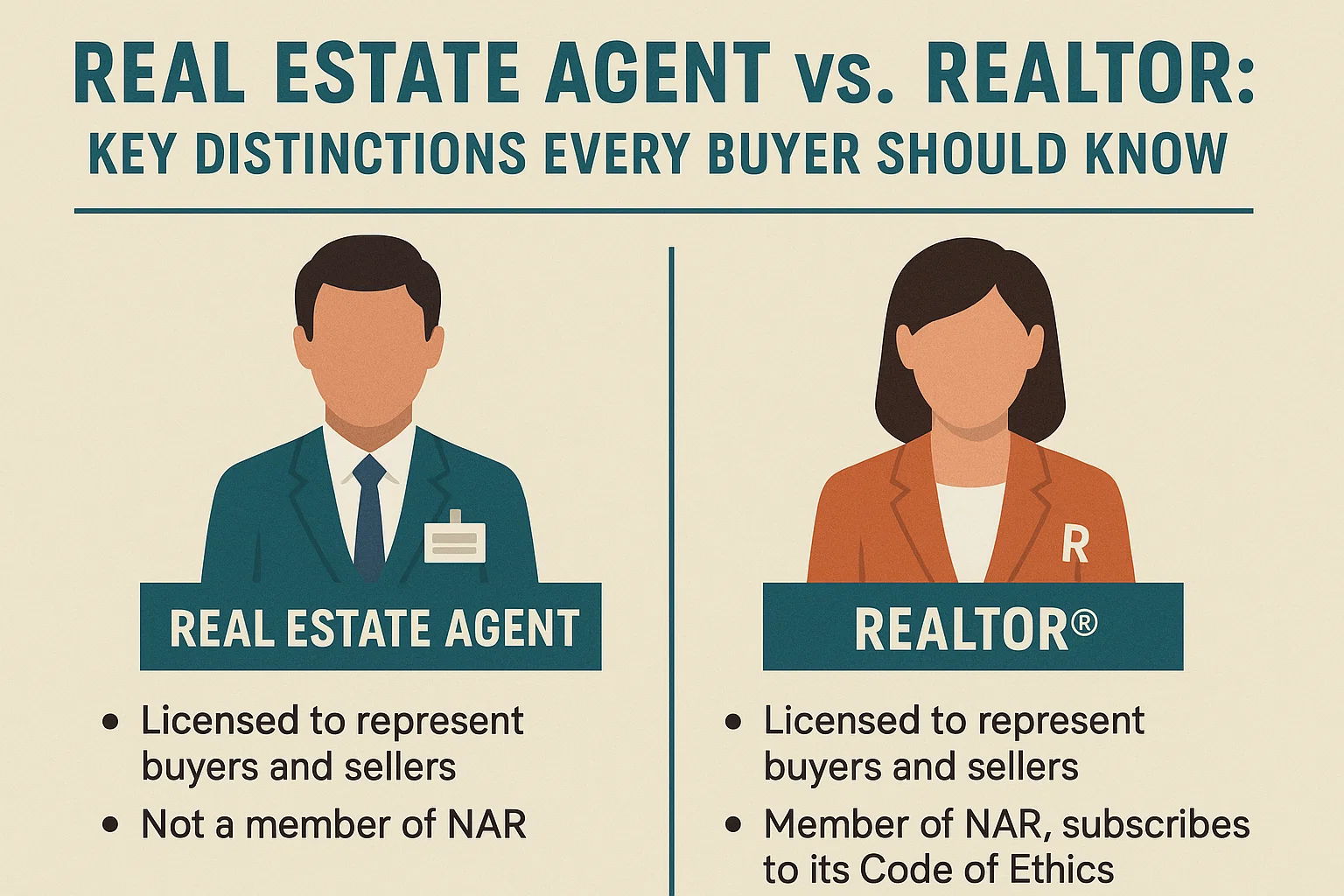 Real Estate Role Differences infographic