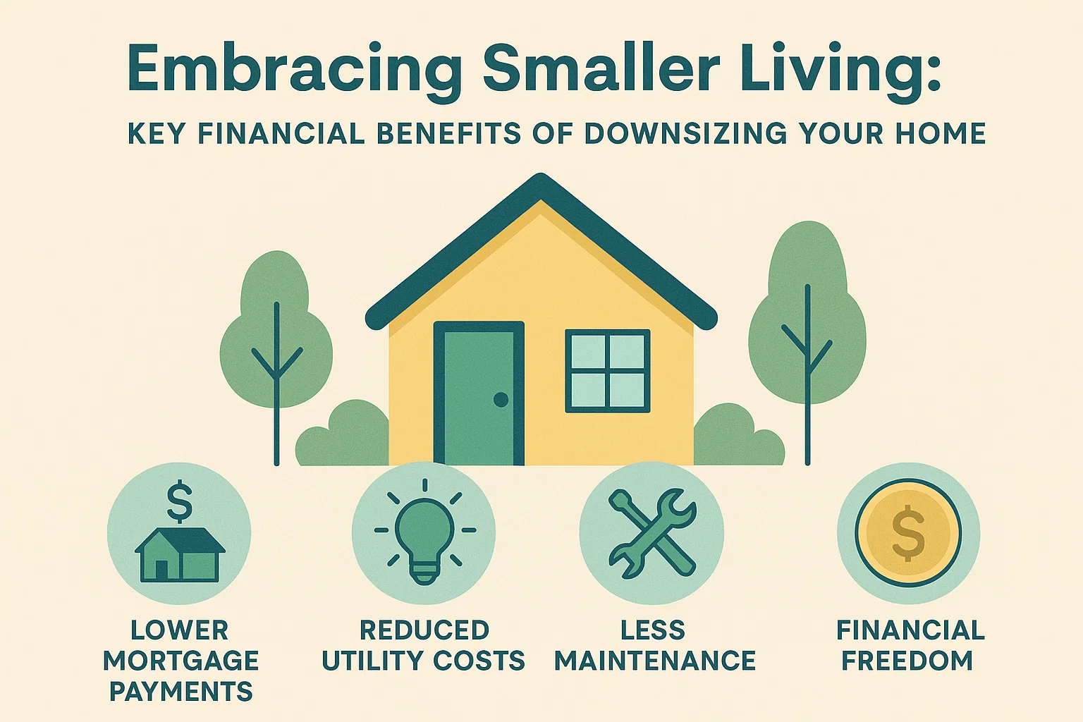 Benefits of Downsizing infographic