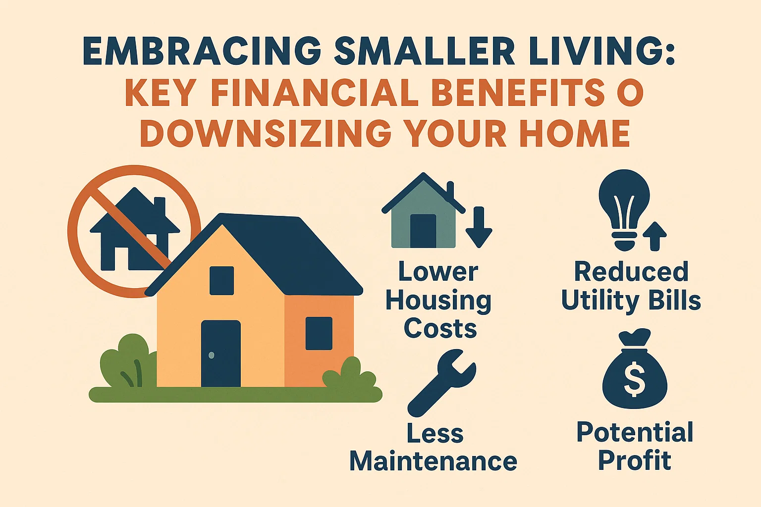 Benefits of Downsizing infographic