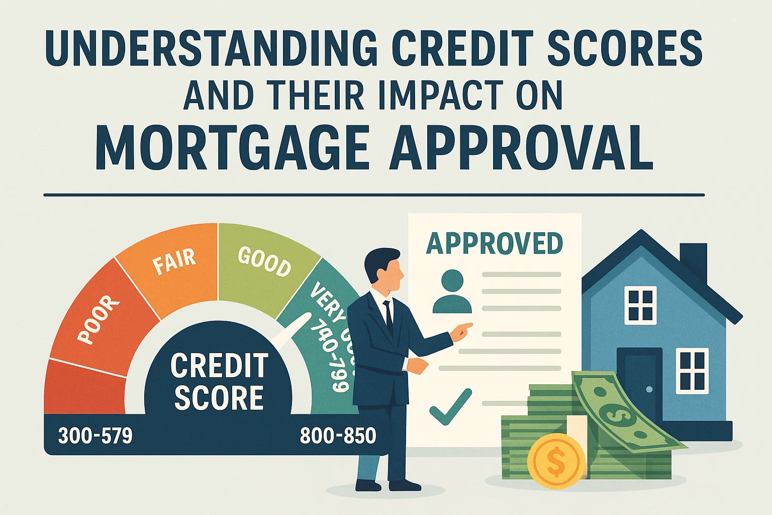 Credit Scores & Mortgages infographic