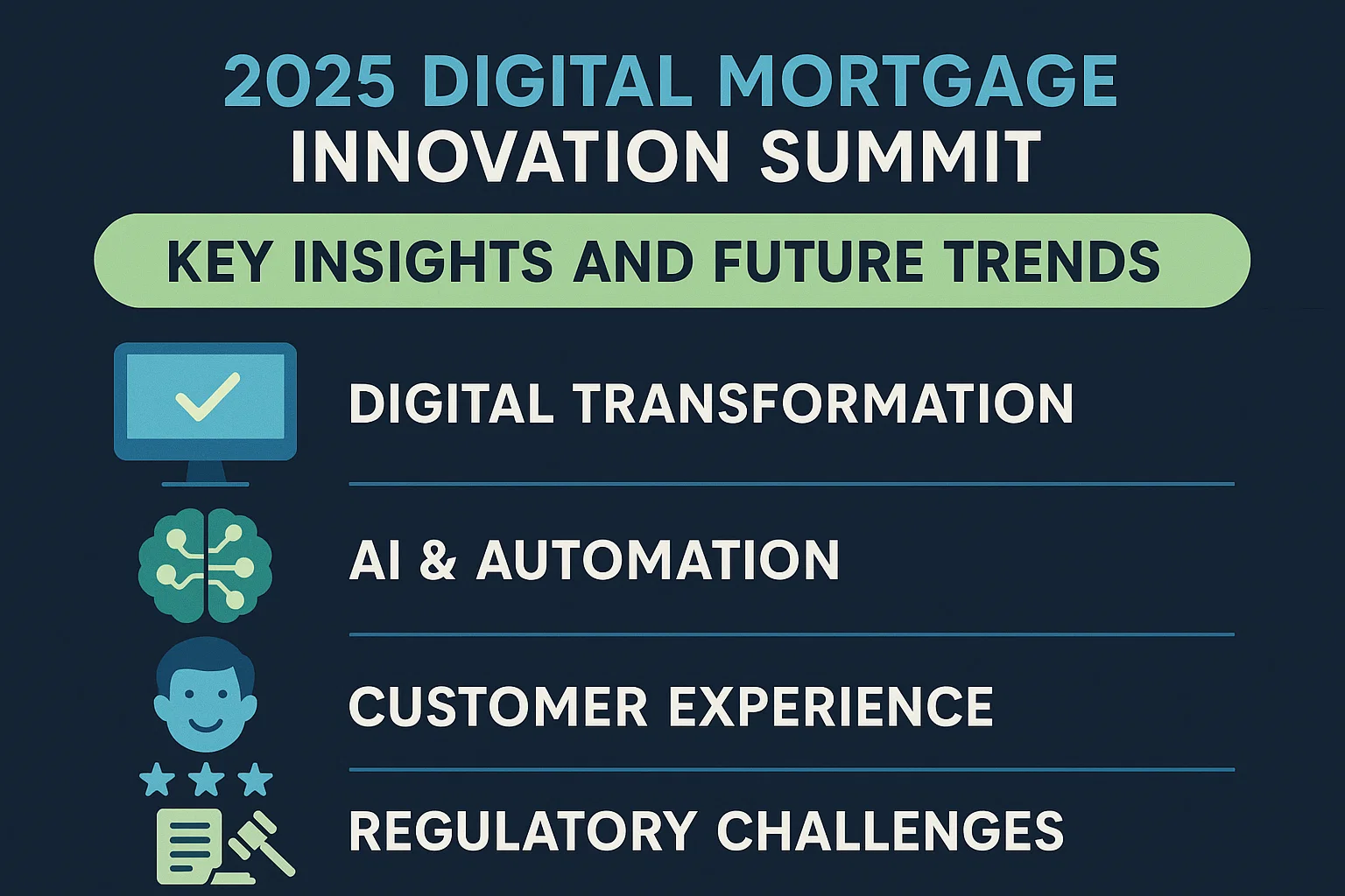 Digital Mortgage Summit 2025 infographic