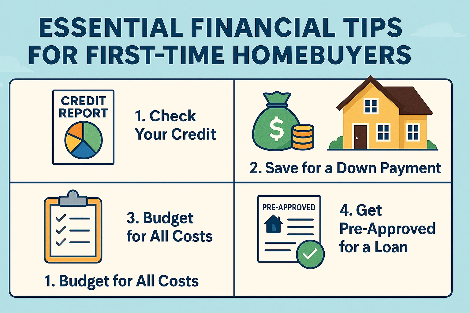 Homebuying Financial Tips infographic