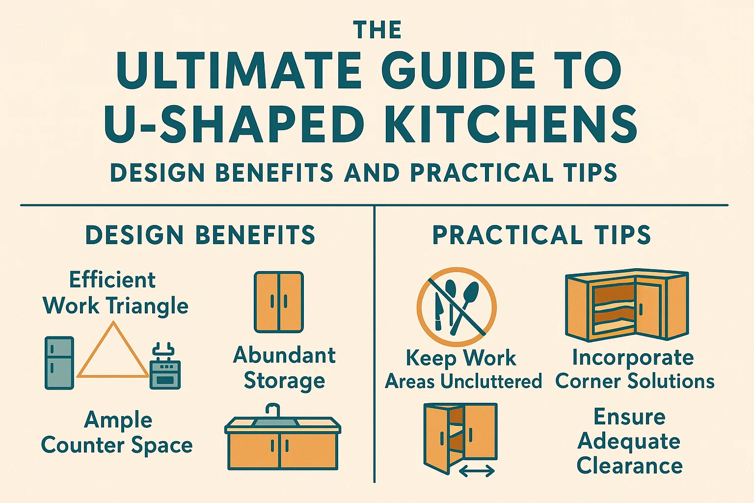 U-Shaped Kitchen Benefits infographic