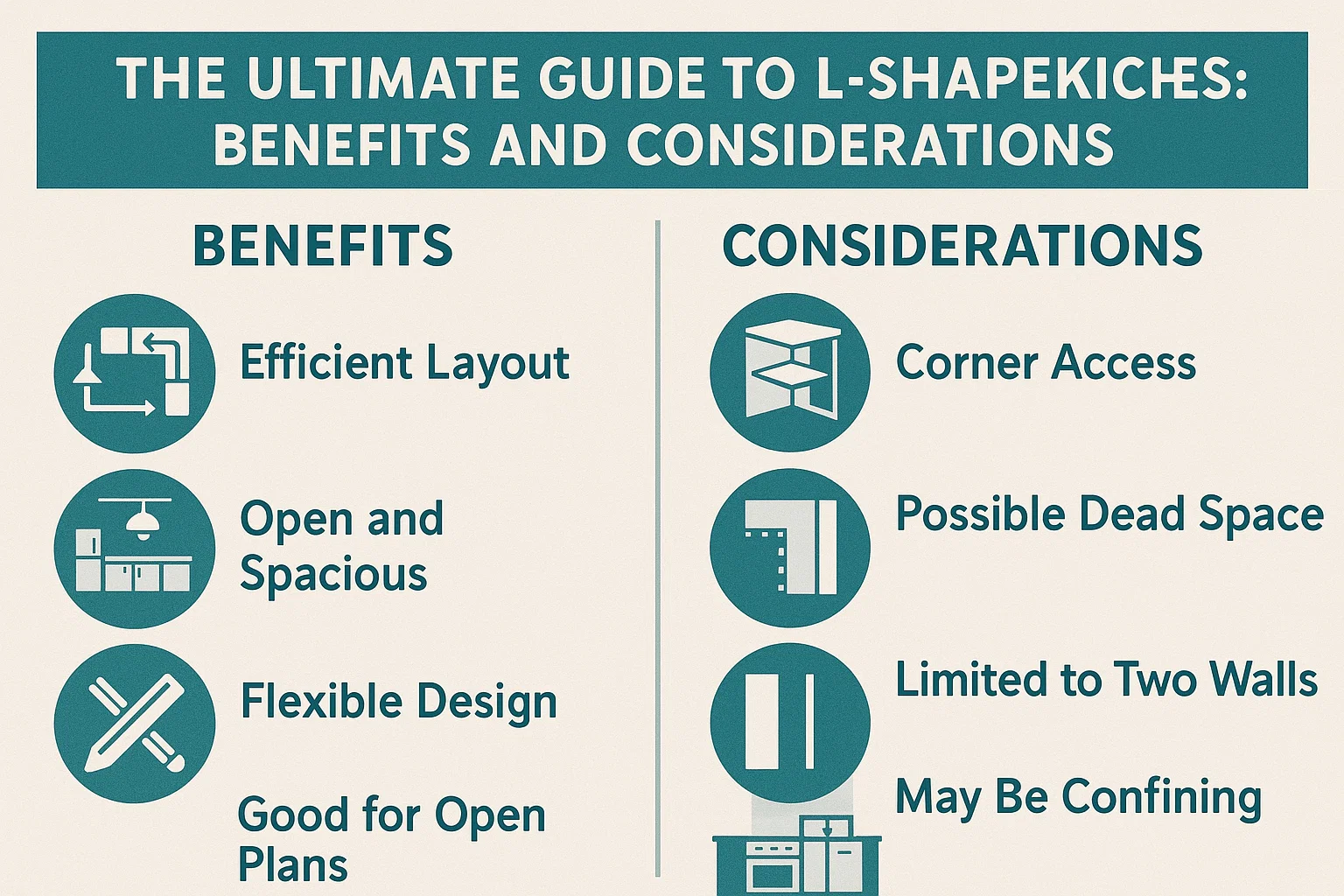 L-Shaped Kitchen Guide infographic