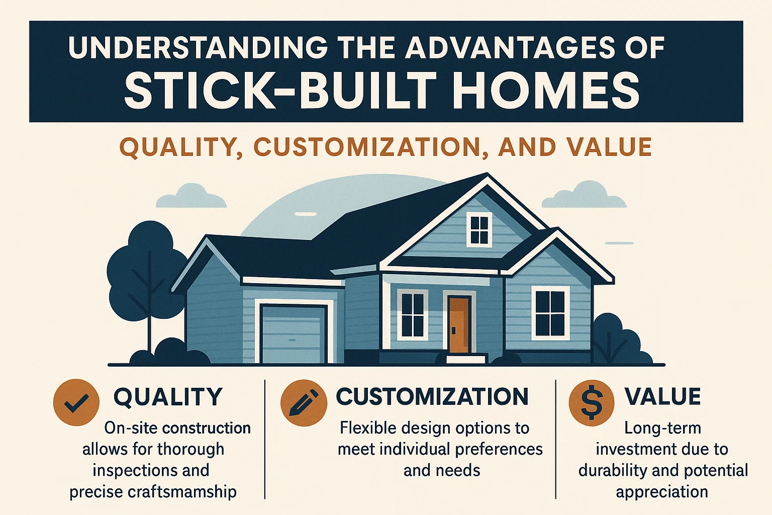 Stick-Built Homes Benefits infographic