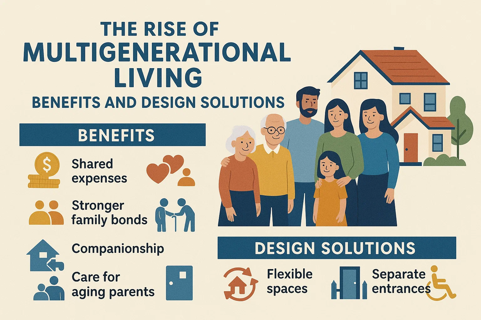Multigenerational Living Solutions infographic