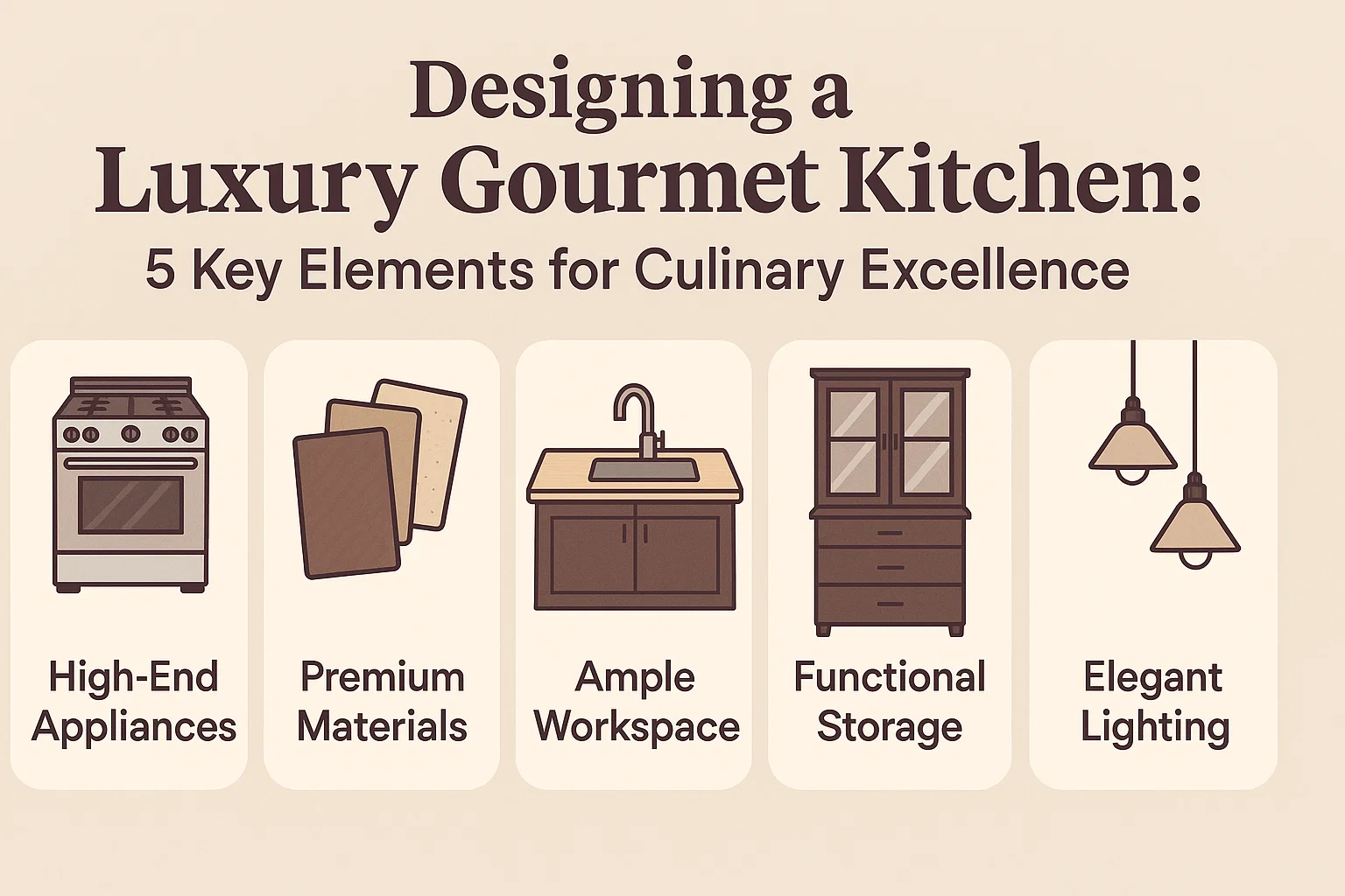 Gourmet Kitchen Design infographic