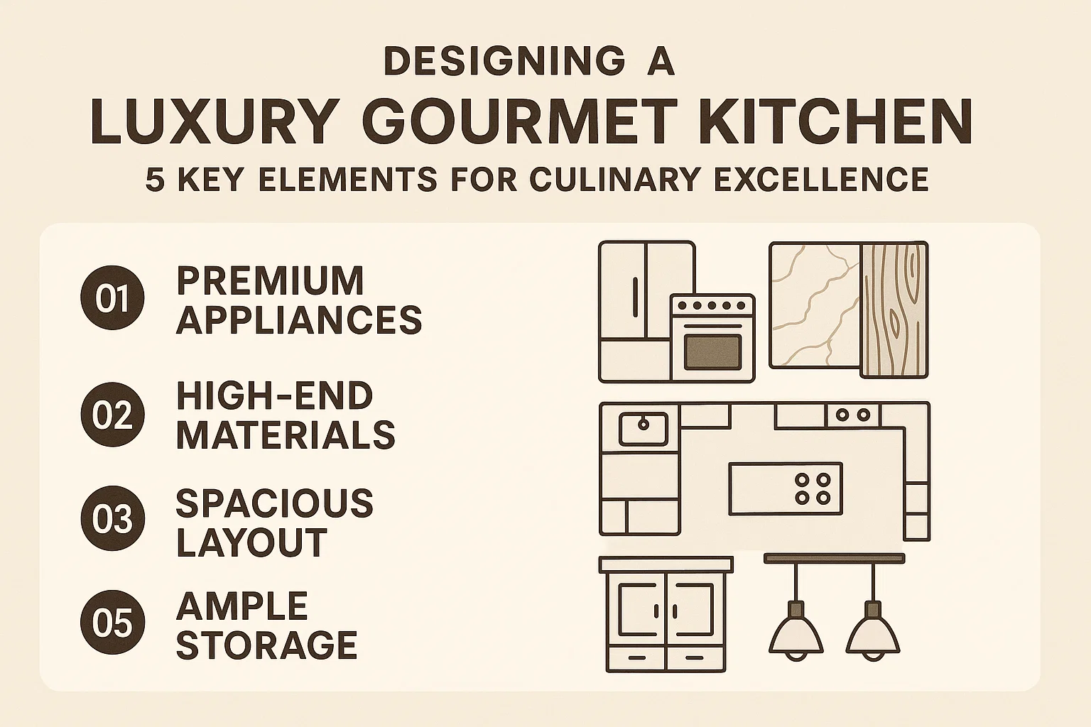 Gourmet Kitchen Design infographic